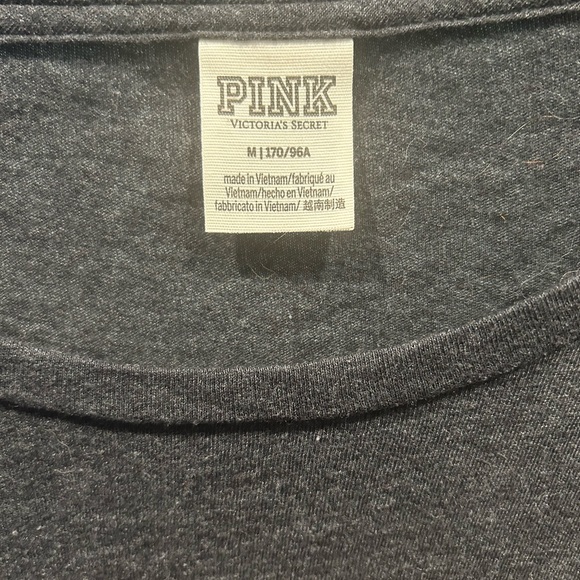 Victoria’s Secret Pink Sweatshirt Sequin Spelled Out Sleeve Size M - Picture 4 of 4